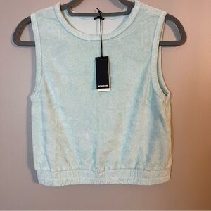 Monrow Women's Soft Blue Tank Top